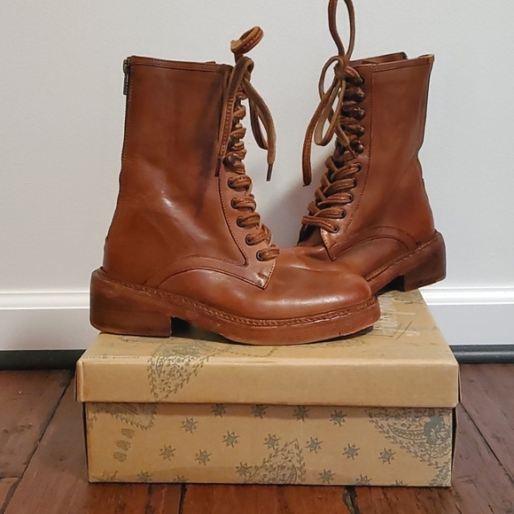 Free People Santa Fe Lace up Boots - Picture 1 of 6